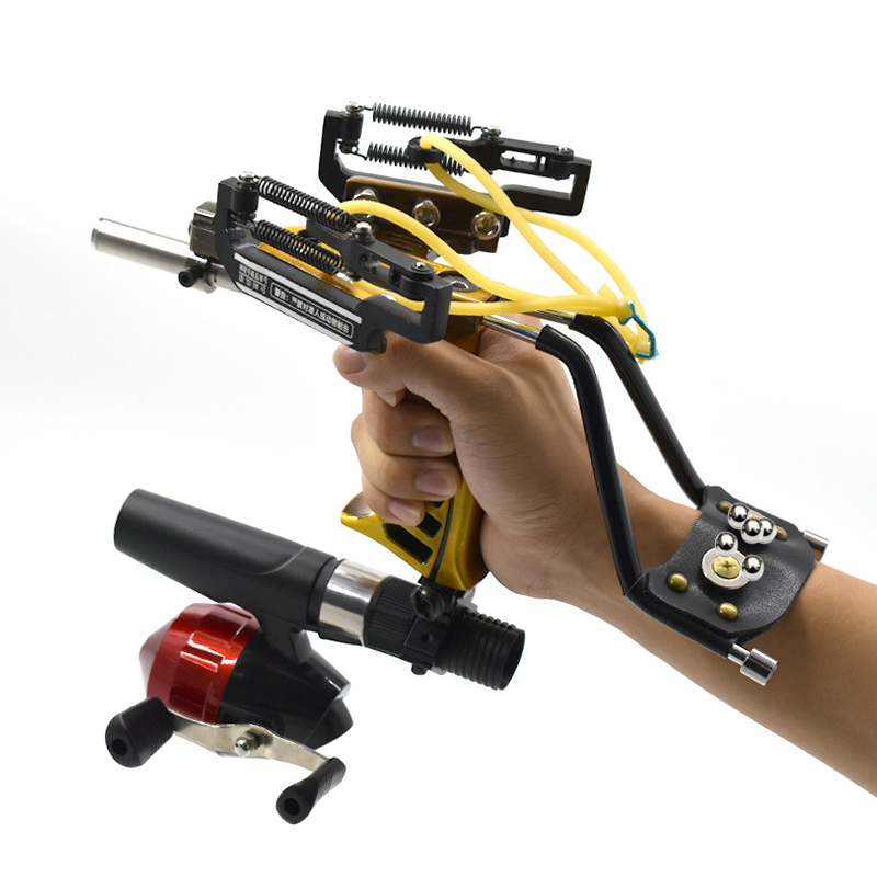 Outdoor Hunting Launcher - Verbeterde Hand-Held Metal Slingshot Met Elastiekjes