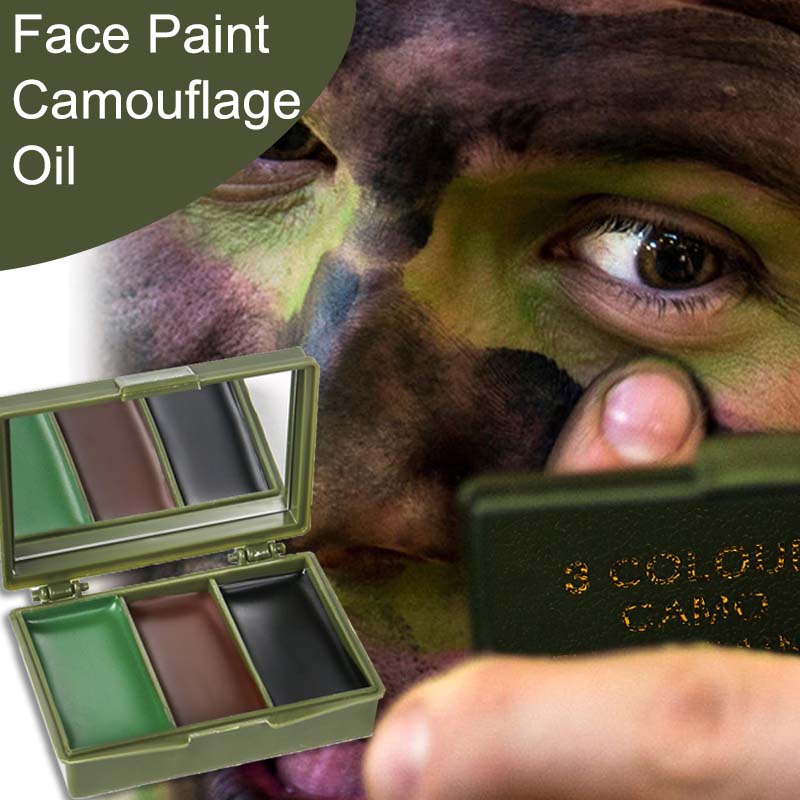 Camo Face Paint - 3 kleuren camouflage gezichtsverf camouflage olie