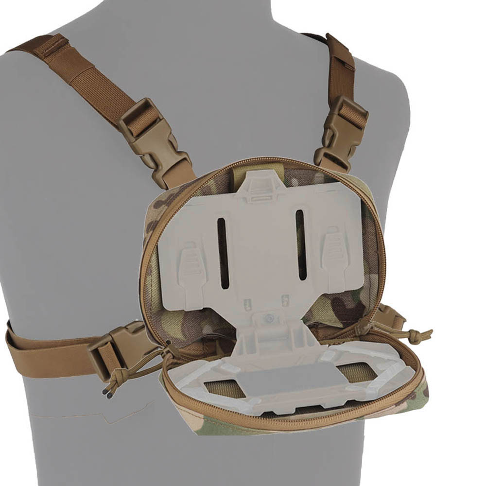 Outdoor Hunting Maps - Tactische MOLLE opgevouwen telefoonnavigatiebord Borstbevestigingsriem Kaarthoes