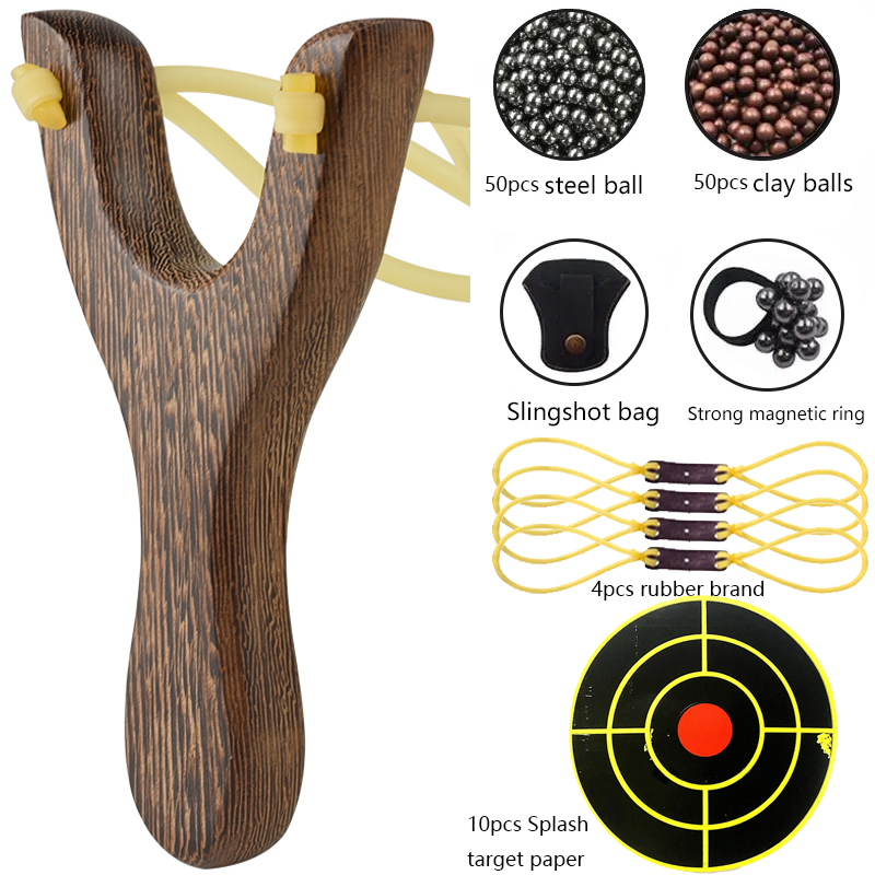 Outdoor Hunting Launcher - Traditionele Houten Slingsshots Outdoor Schieten Speelgoed