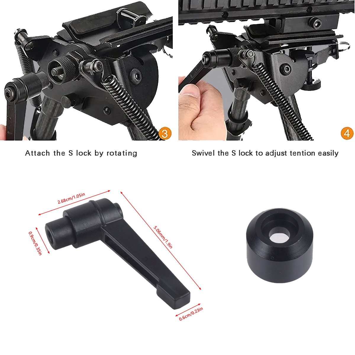 Bipod Rifle Mount - Tactische Quick Adjust Swivel Harris Bipod