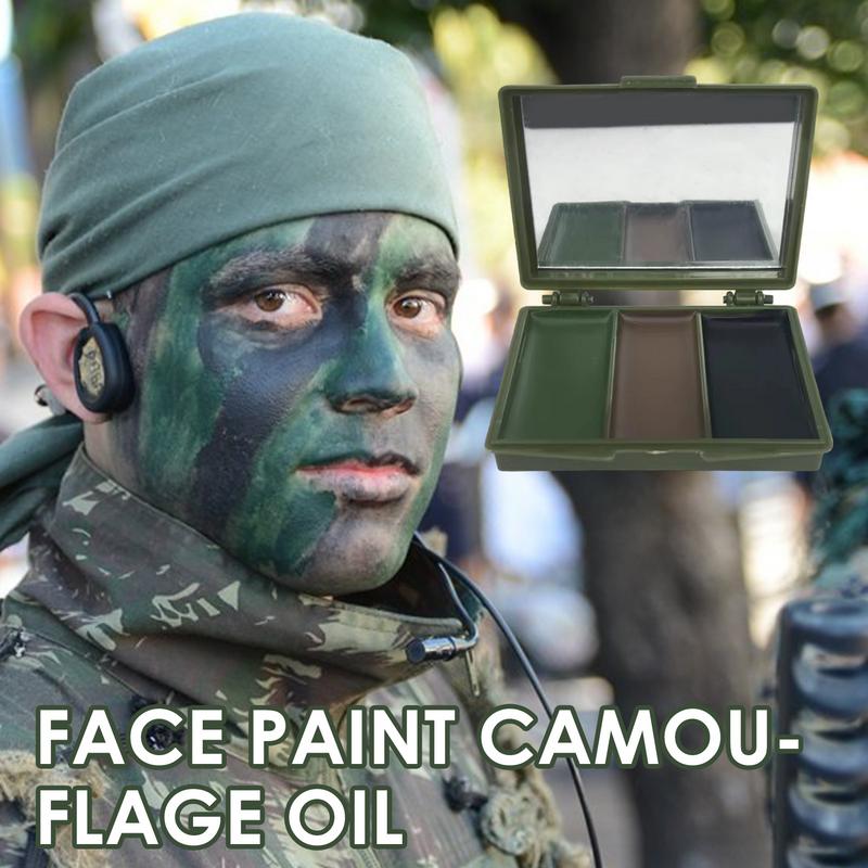 Camo Face Paint - 3-kleuren legerfans CS schieten gezichtsverf camouflage