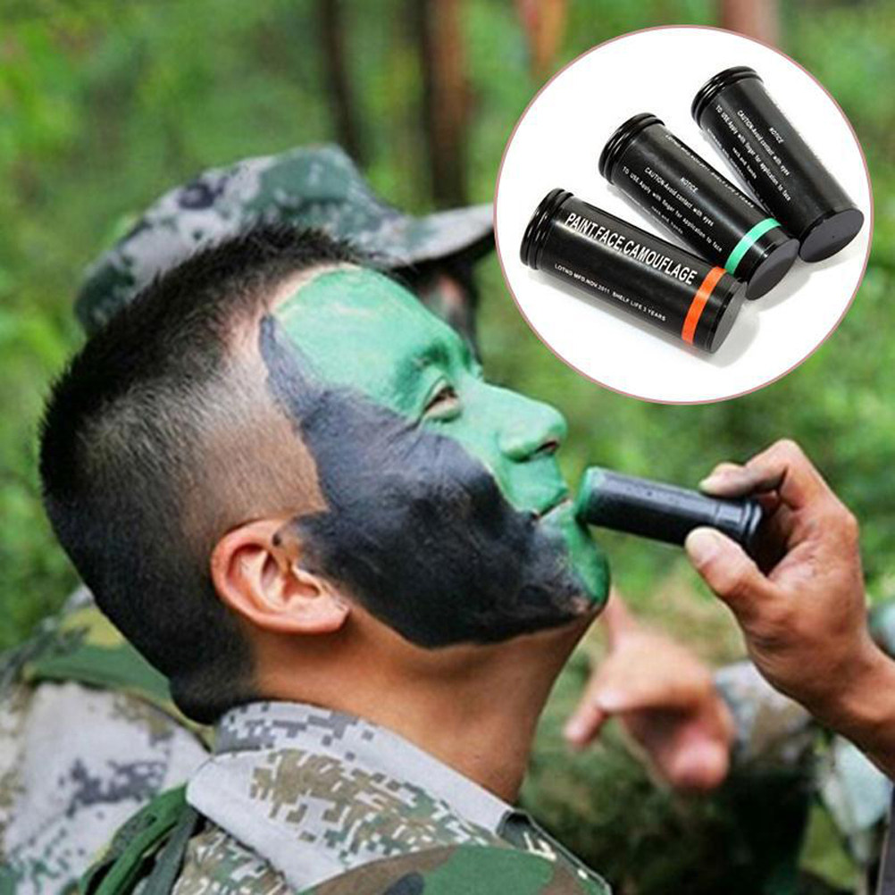 Camo Face Paint - 3 Stuks Camo Gezichtsverfset Huidvriendelijk Geurloos