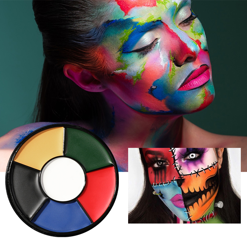 6 Kleuren Olieachtige Gezichts - Camo Face Paint recensie en prijs
