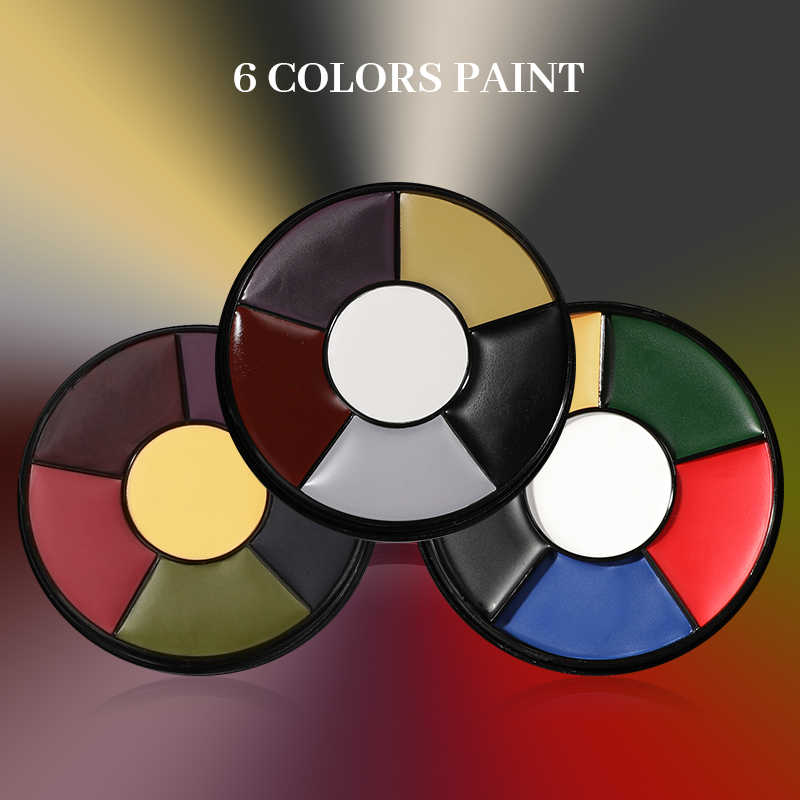 6-kleuren olie gezichtsverfpal - Camo Face Paint recensie en prijs