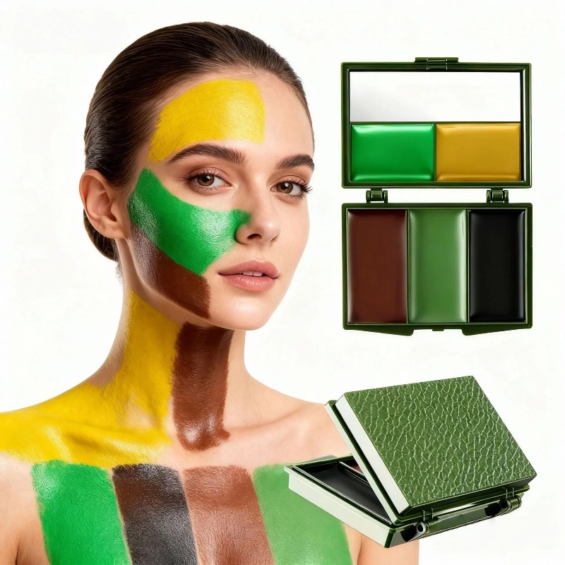 3 kleuren camouflage gezichtsv - Camo Face Paint recensie en prijs
