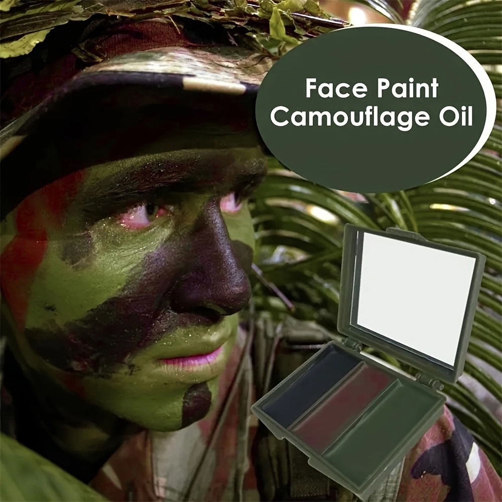 Driekleurige camouflage gezich - Camo Face Paint recensie en prijs