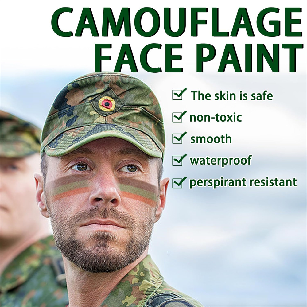 6 stuks Camo Gezichtsverf 3 Kl - Camo Face Paint recensie en prijs