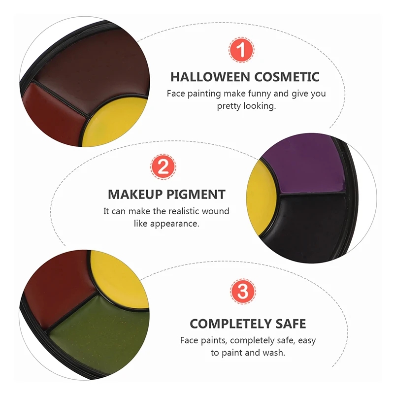 6-kleurig olie gezichtsverfpal - Camo Face Paint recensie en prijs