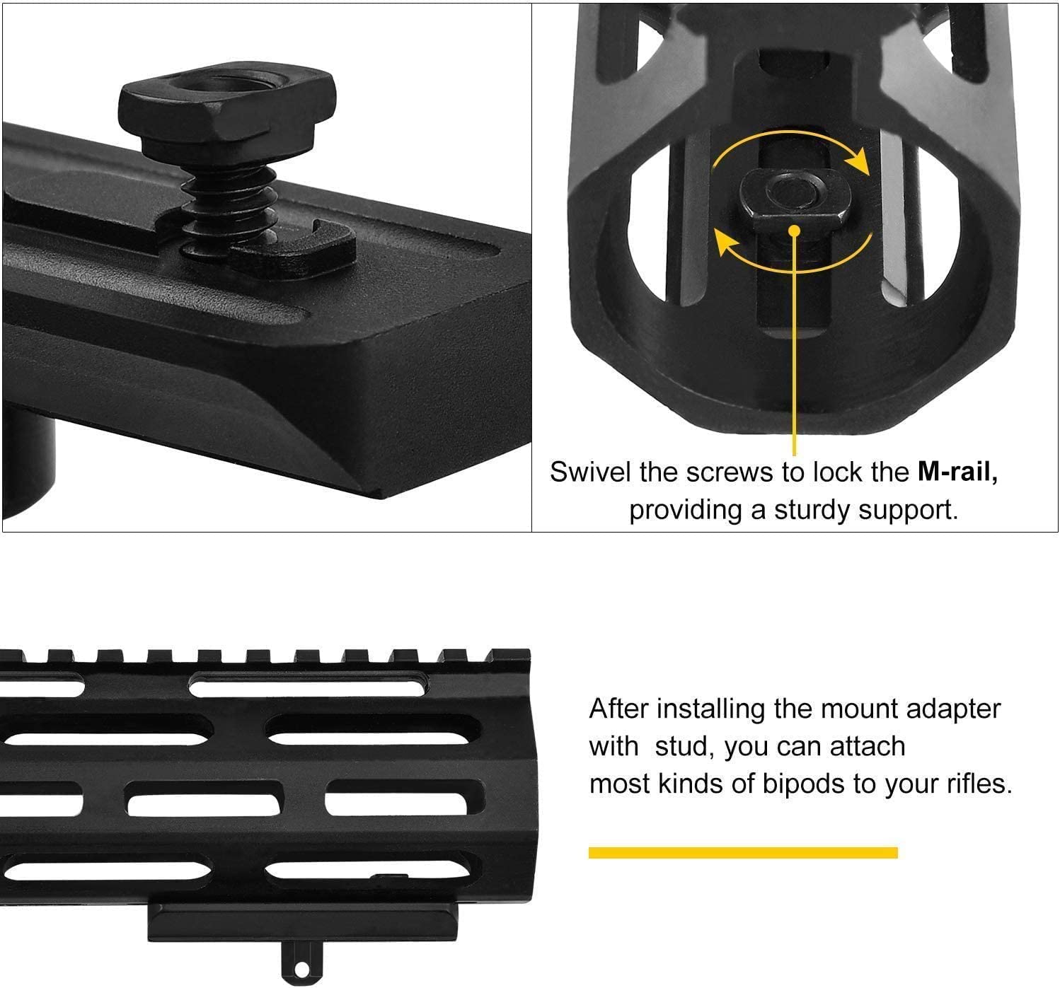 Wildsky M-Lok Mount Picatinny  - Bipod Rifle Mount recensie en prijs