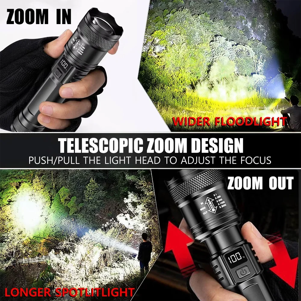 Oplaadbare LED-zaklamp Zoombar - Tactical Flashlight Rechargeable recensie en prijs