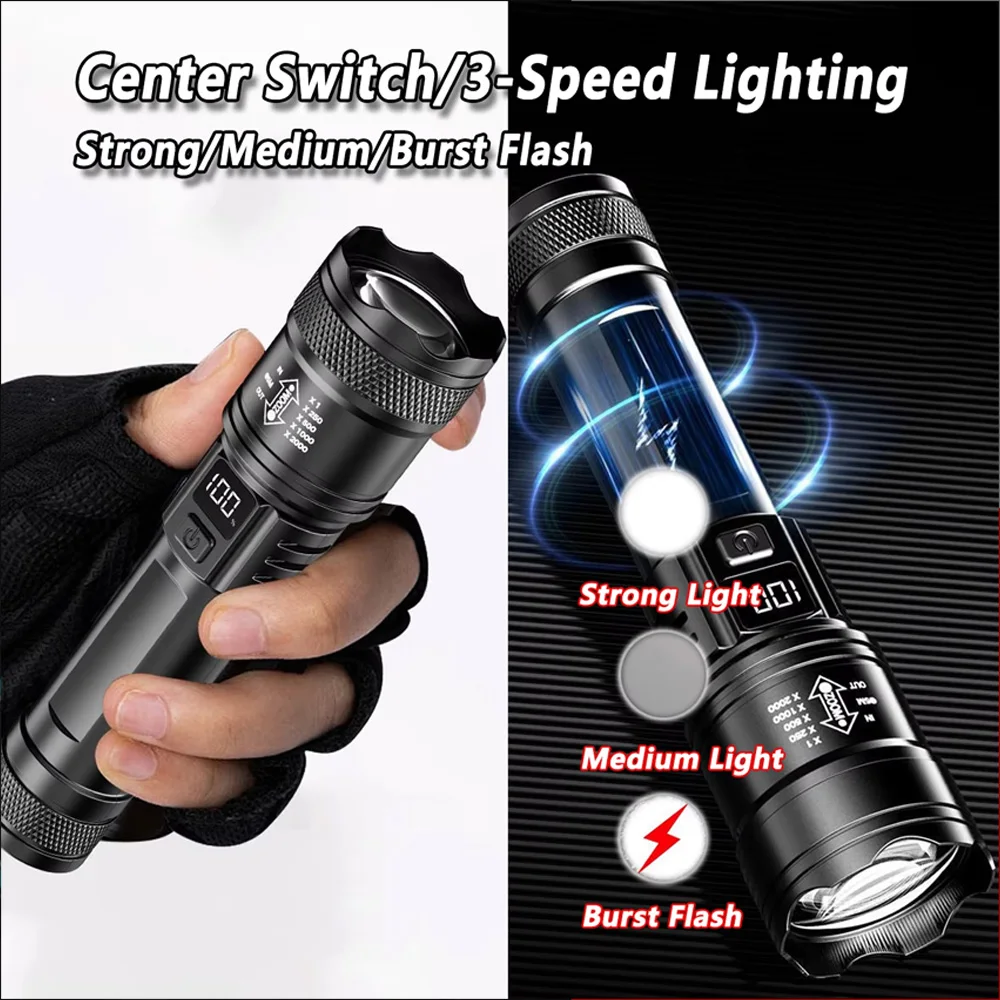 Oplaadbare LED-zaklamp Zoombar - Tactical Flashlight Rechargeable recensie en prijs
