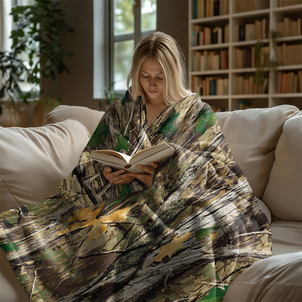 Bos Camouflage Flanellen Deken - Hunting Outdoor Rug recensie en prijs