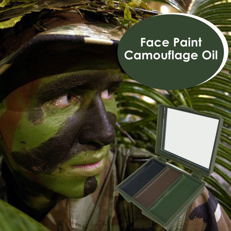 3-kleuren legerfans CS schiete - Camo Face Paint recensie en prijs
